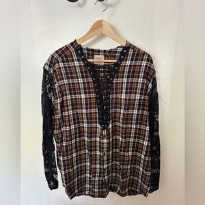 LF Furst of a Kind Lace Sleeve Flannel